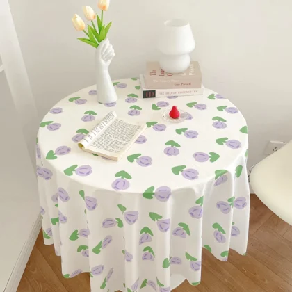 Fresh Tablecloth Cute Tulip Bedroom Desk Cloth