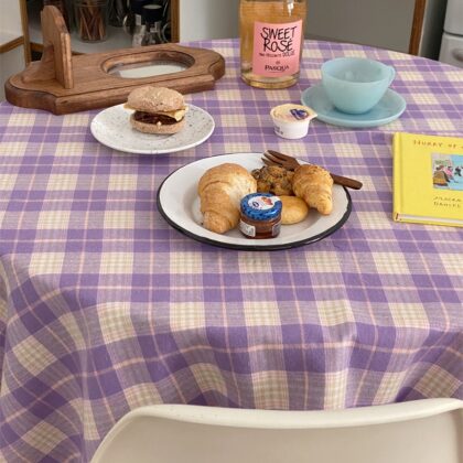 Plaid Tablecloth Dust Proof Cafe Restaurant Checkered